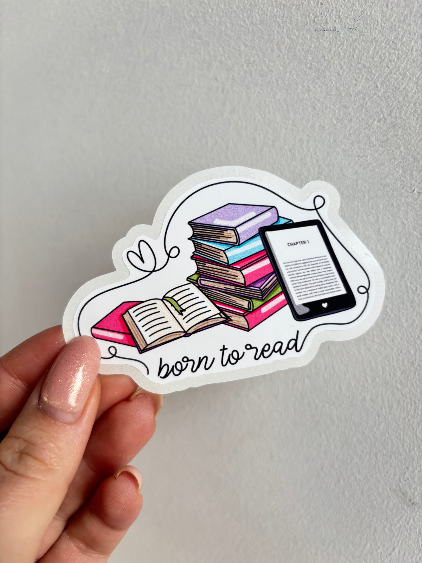 Born to read Easy Peel Sticker