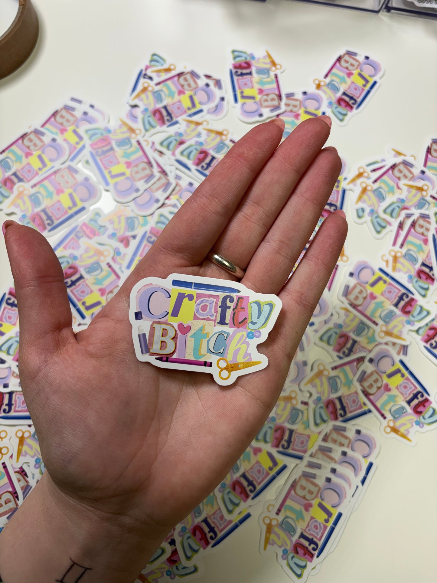 Crafty Bitch Die Cut Sticker