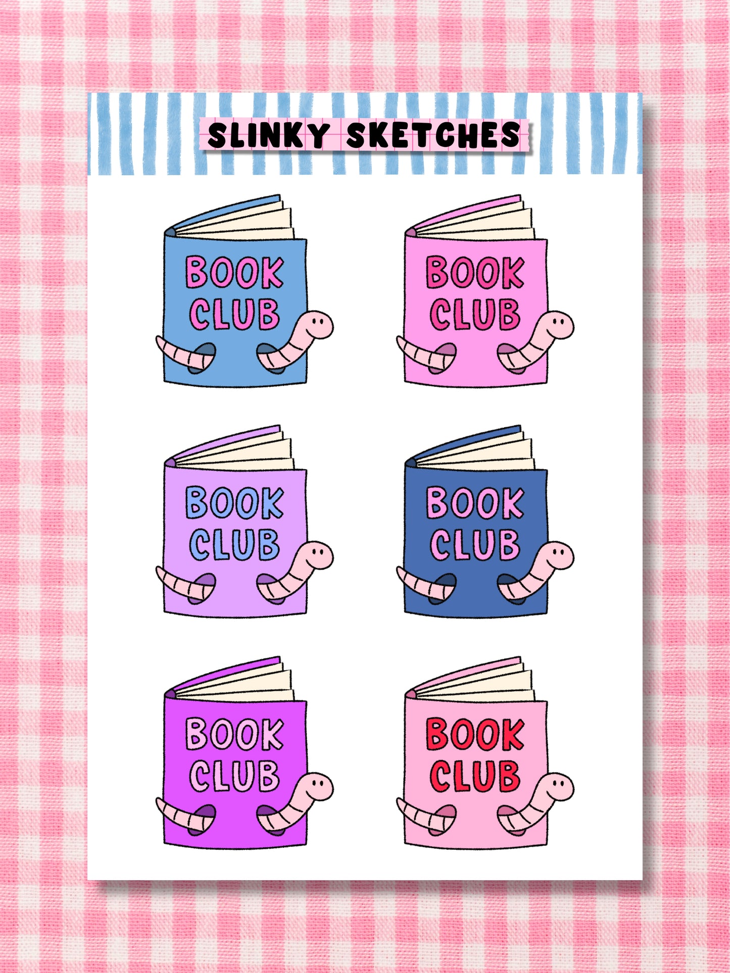 Book Club A6 Sticker Sheet