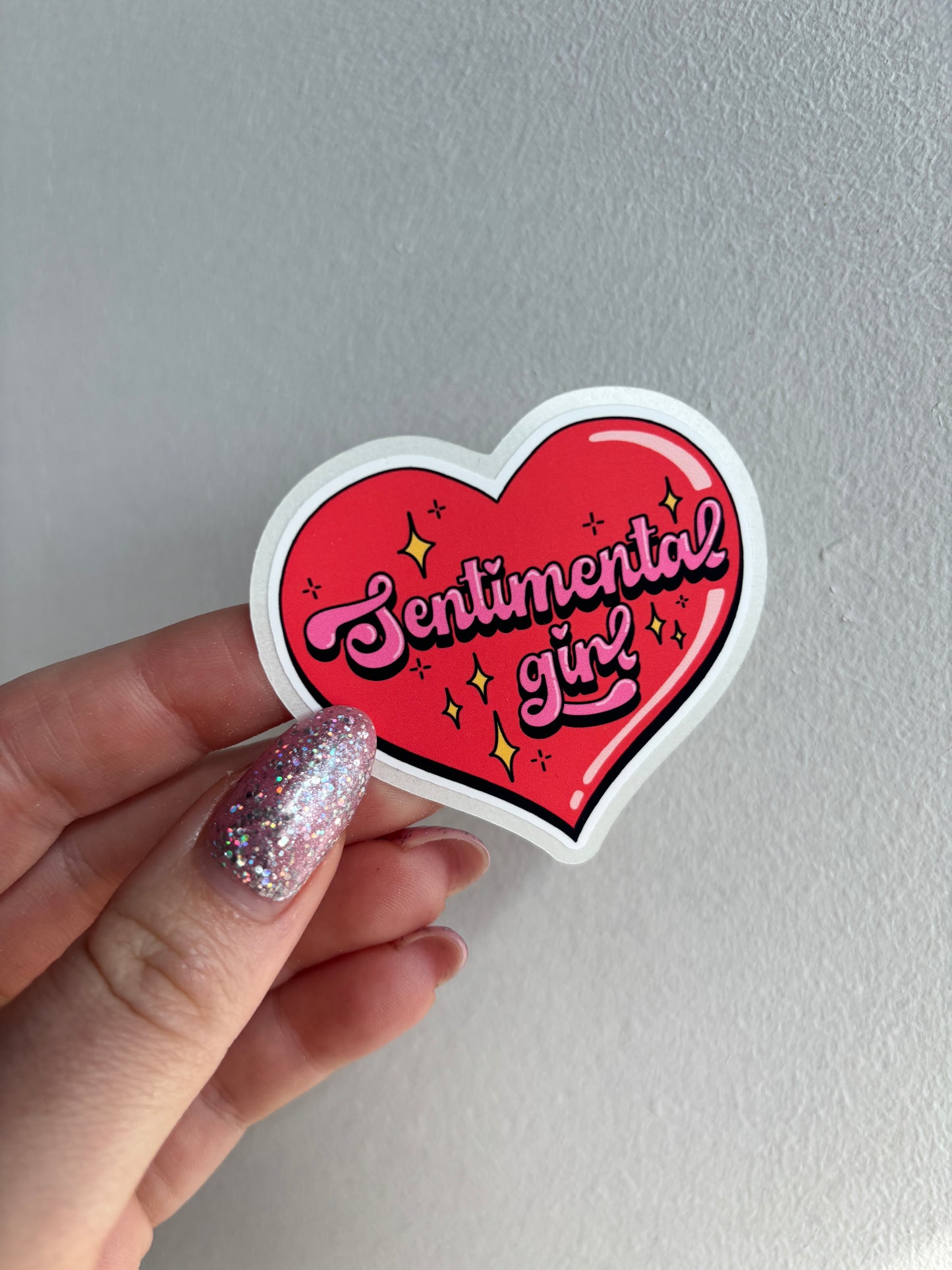Sentimental Girl Easy Peel Sticker
