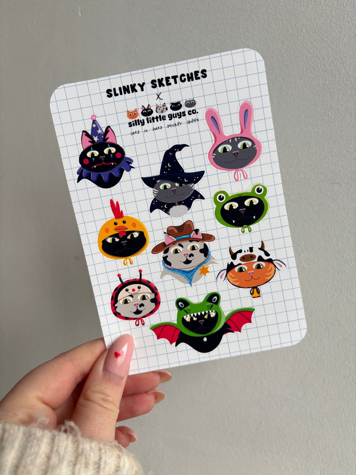 Cat in Hats Sticker Sheet