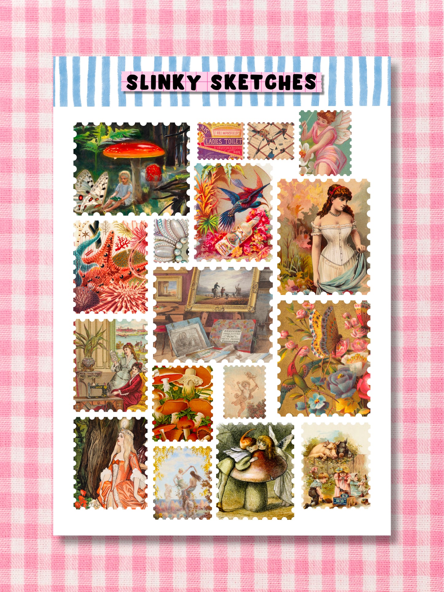 Art Stamps A6 Sticker Sheet
