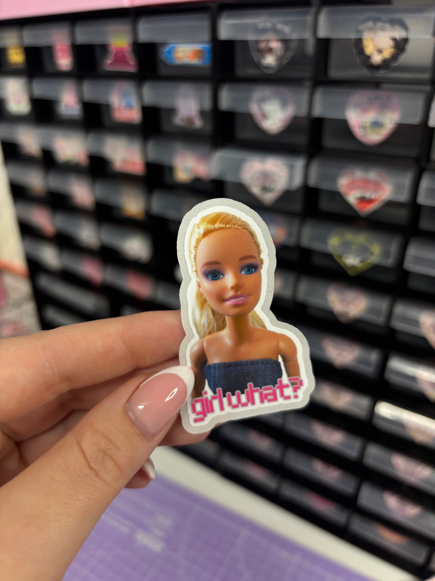 Girl What? Easy Peel Sticker