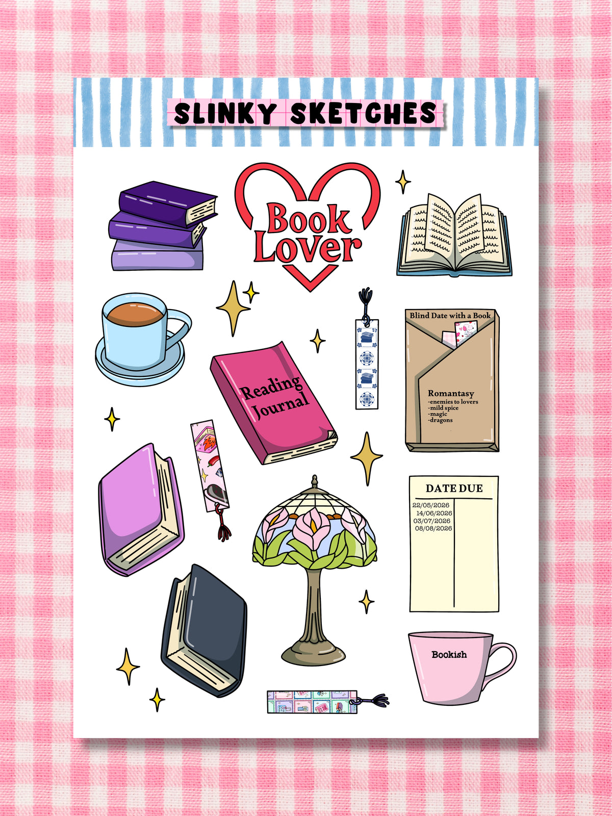 Book A6 Sticker Sheet