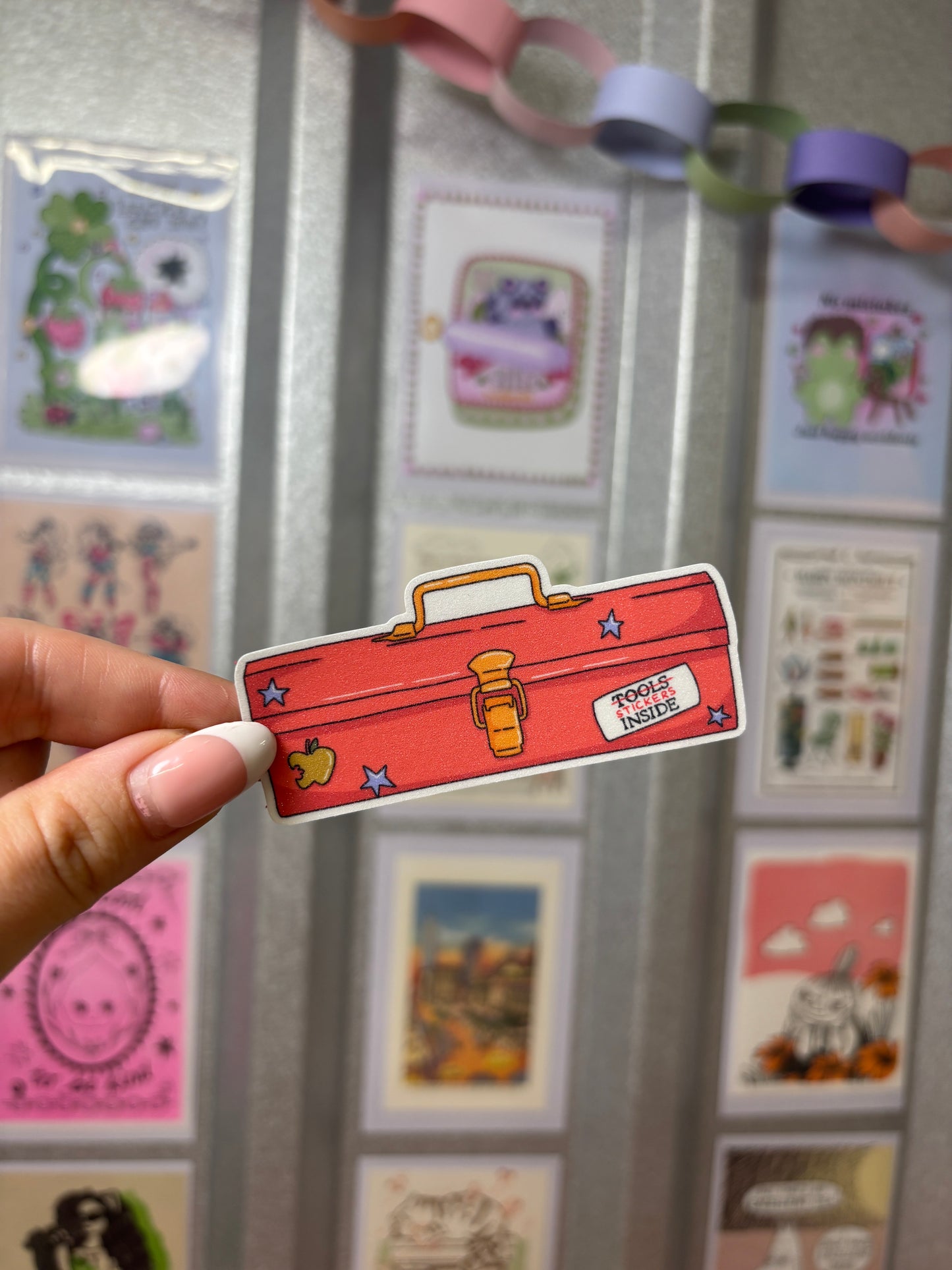 Toolbox Die Cut Glitter Sticker