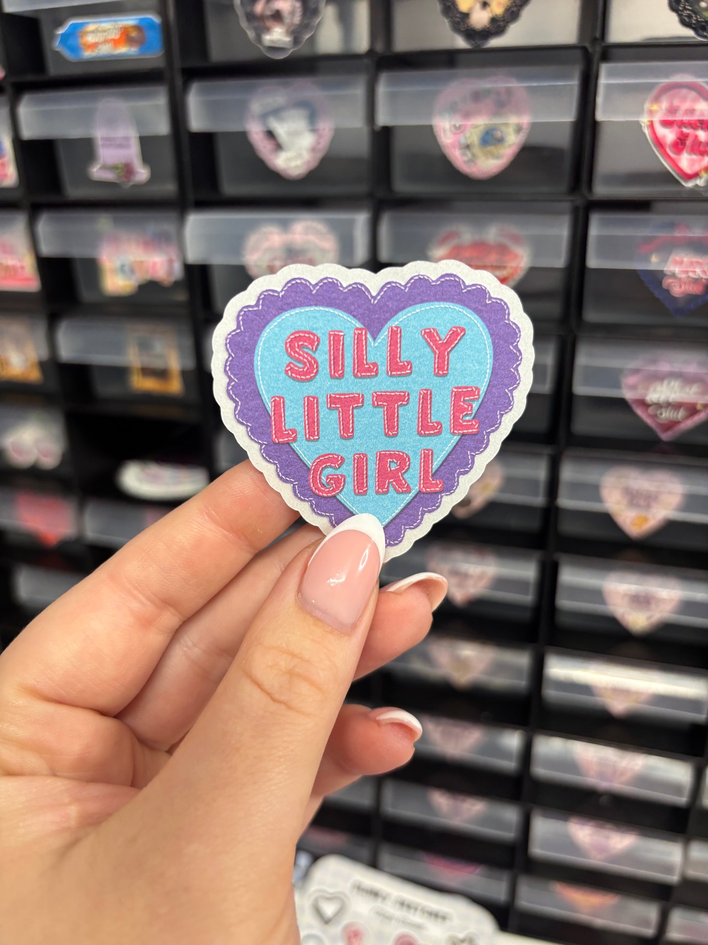 Silly Little Girl Easy Peel Sticker