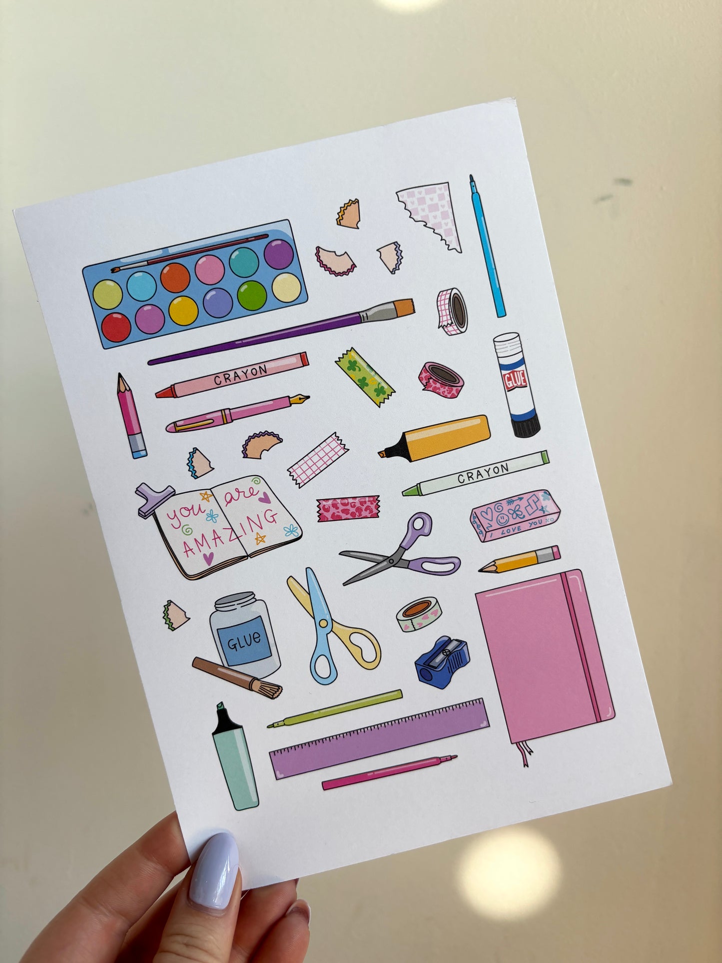 Journal Supplies A5 Art Print