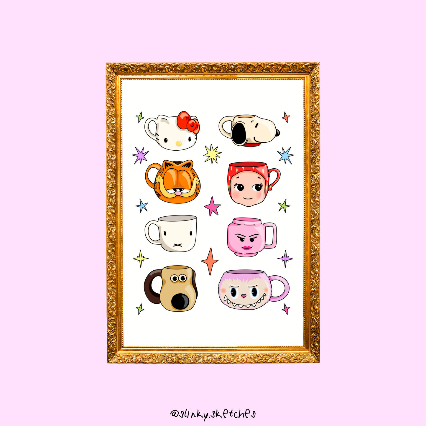 Mugs A5 Art Print