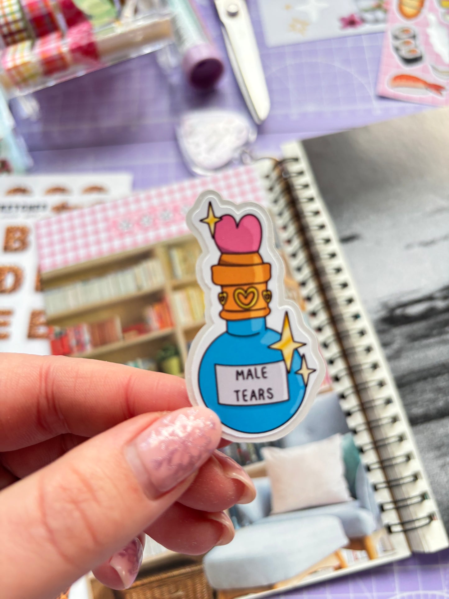 Tears Easy Peel Sticker