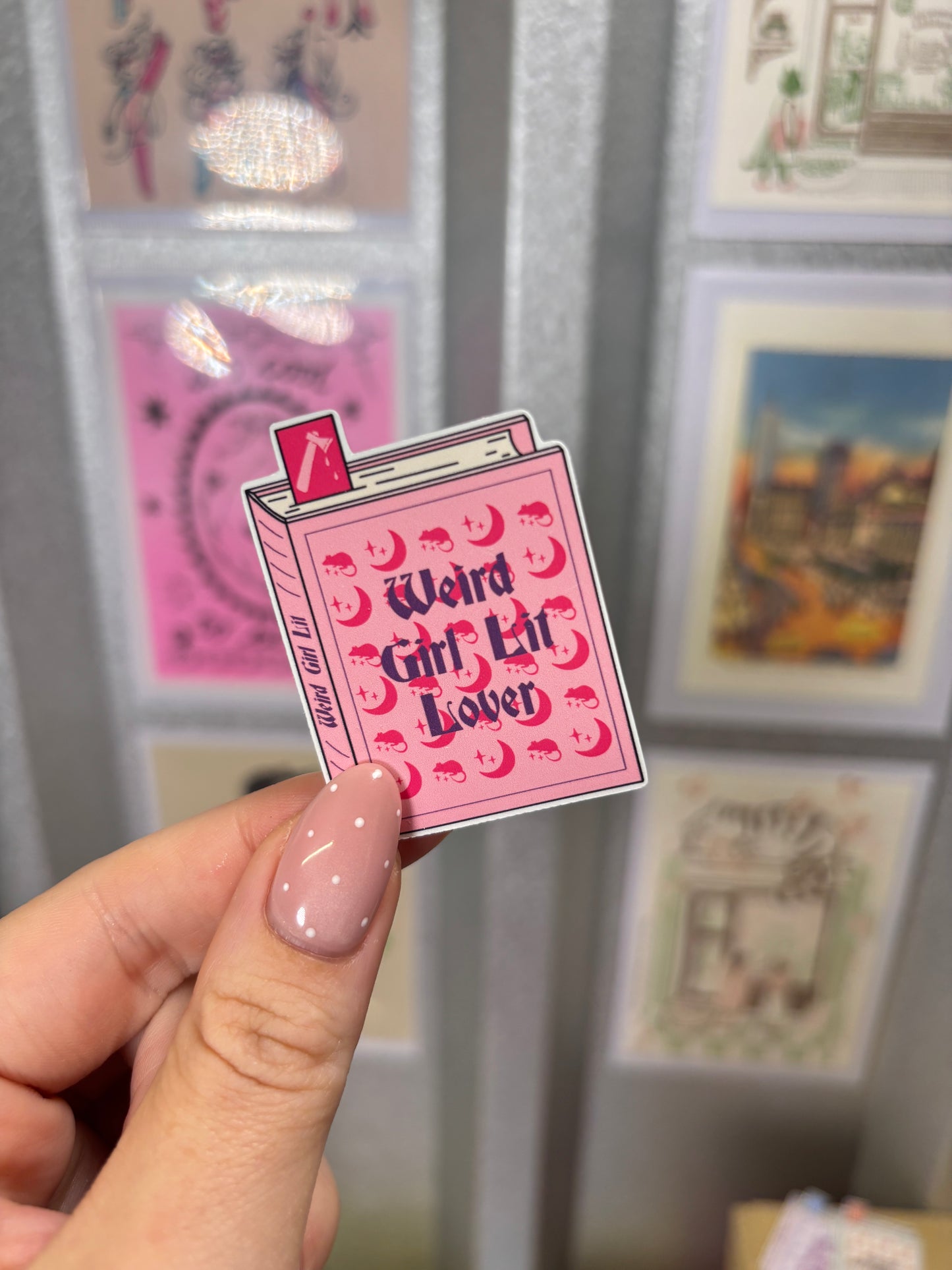 Weird Girl Lit Lover Die Cut Sticker