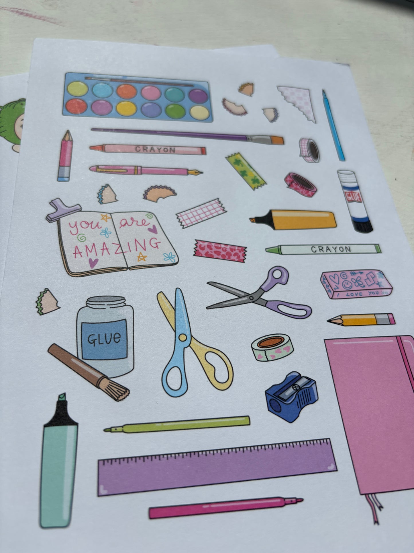 Journal Supplies A5 Art Print