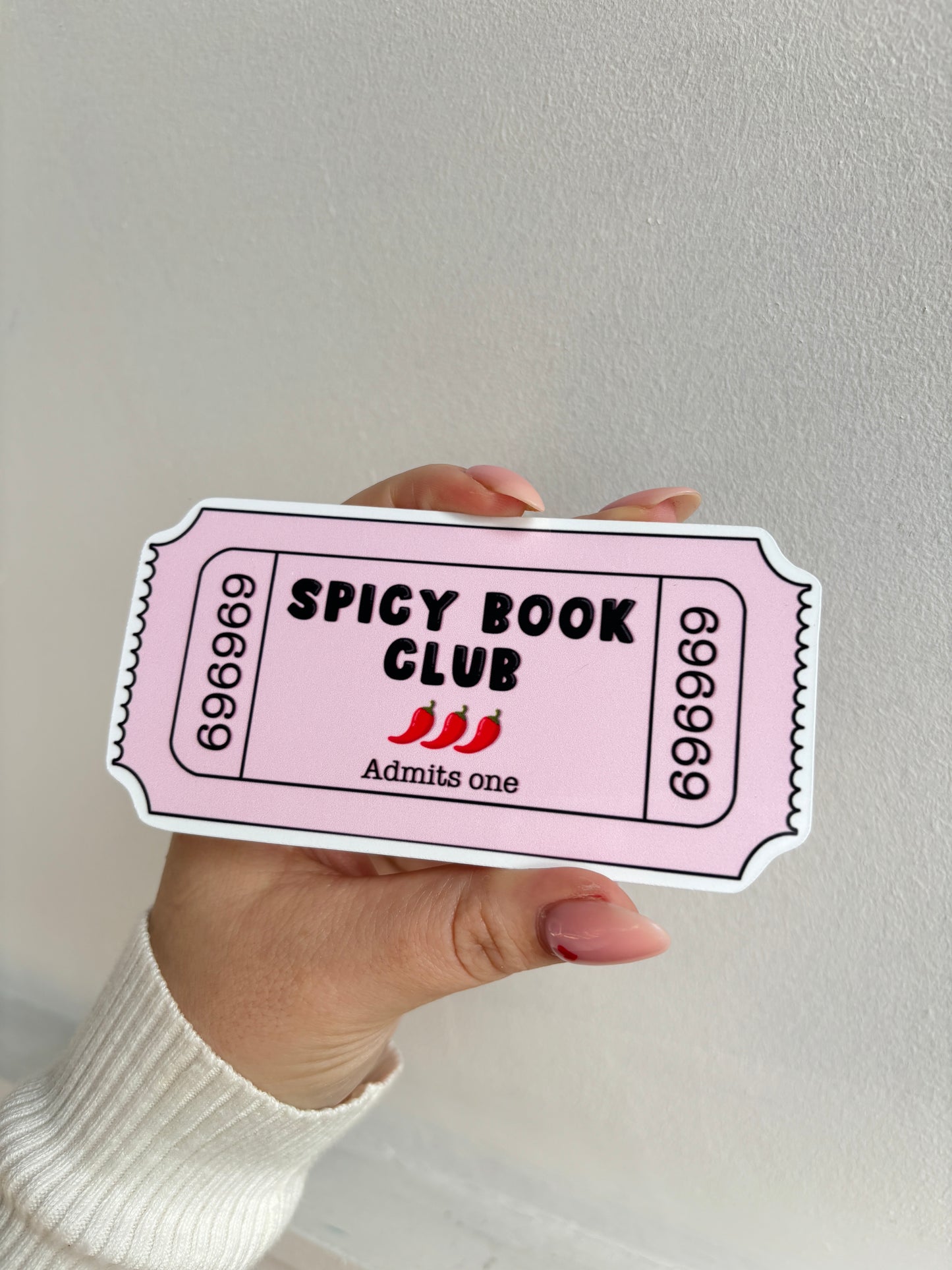 Spicy Book Club Die Cut Bookmark
