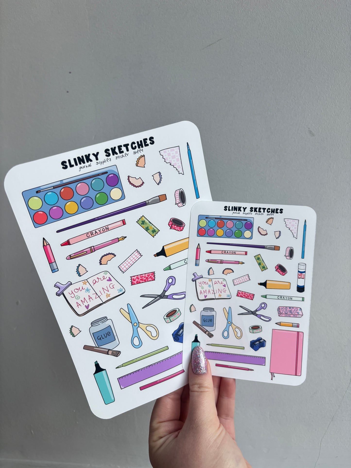 Journal Supplies Sticker Sheet