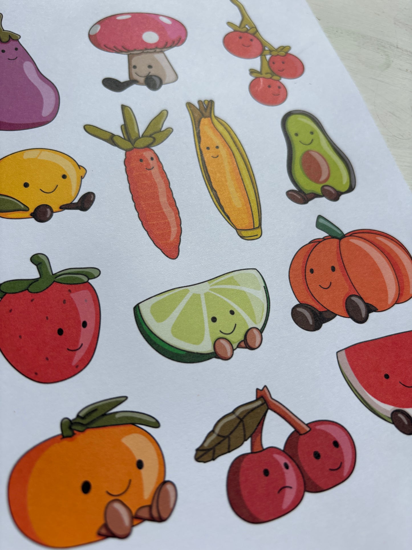 Fruit & Veg A5 Art Print