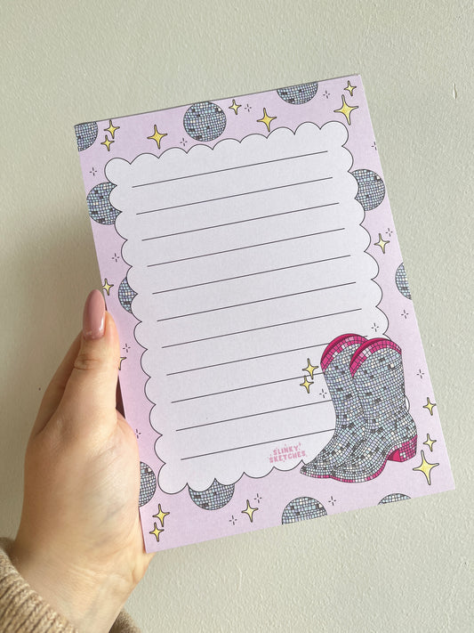 Disco Boots Notepad