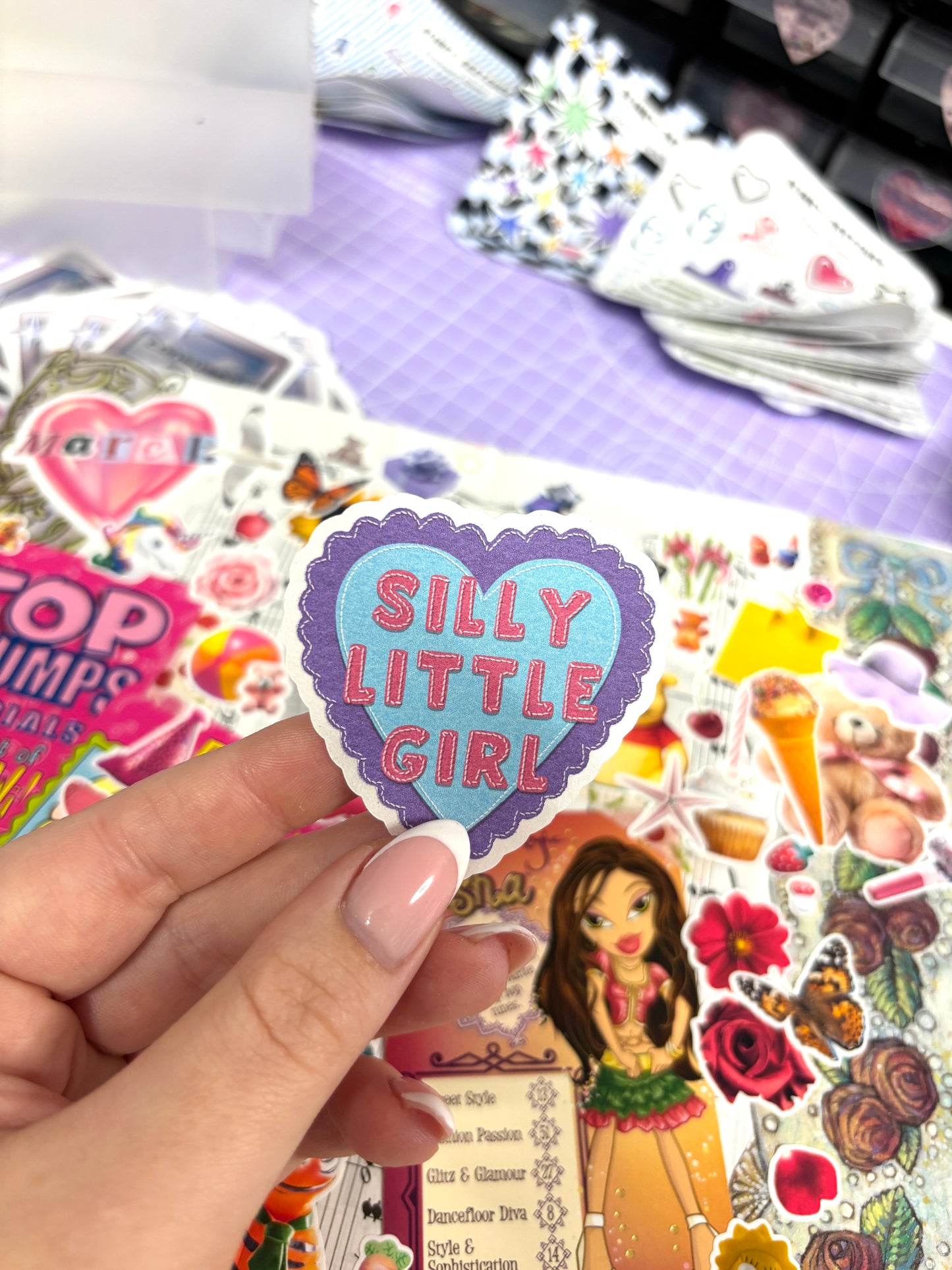 Silly Little Girl Easy Peel Sticker