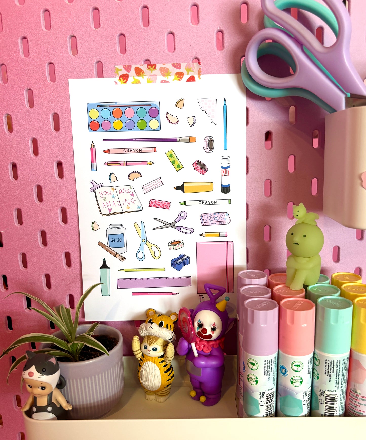 Journal Supplies A5 Art Print