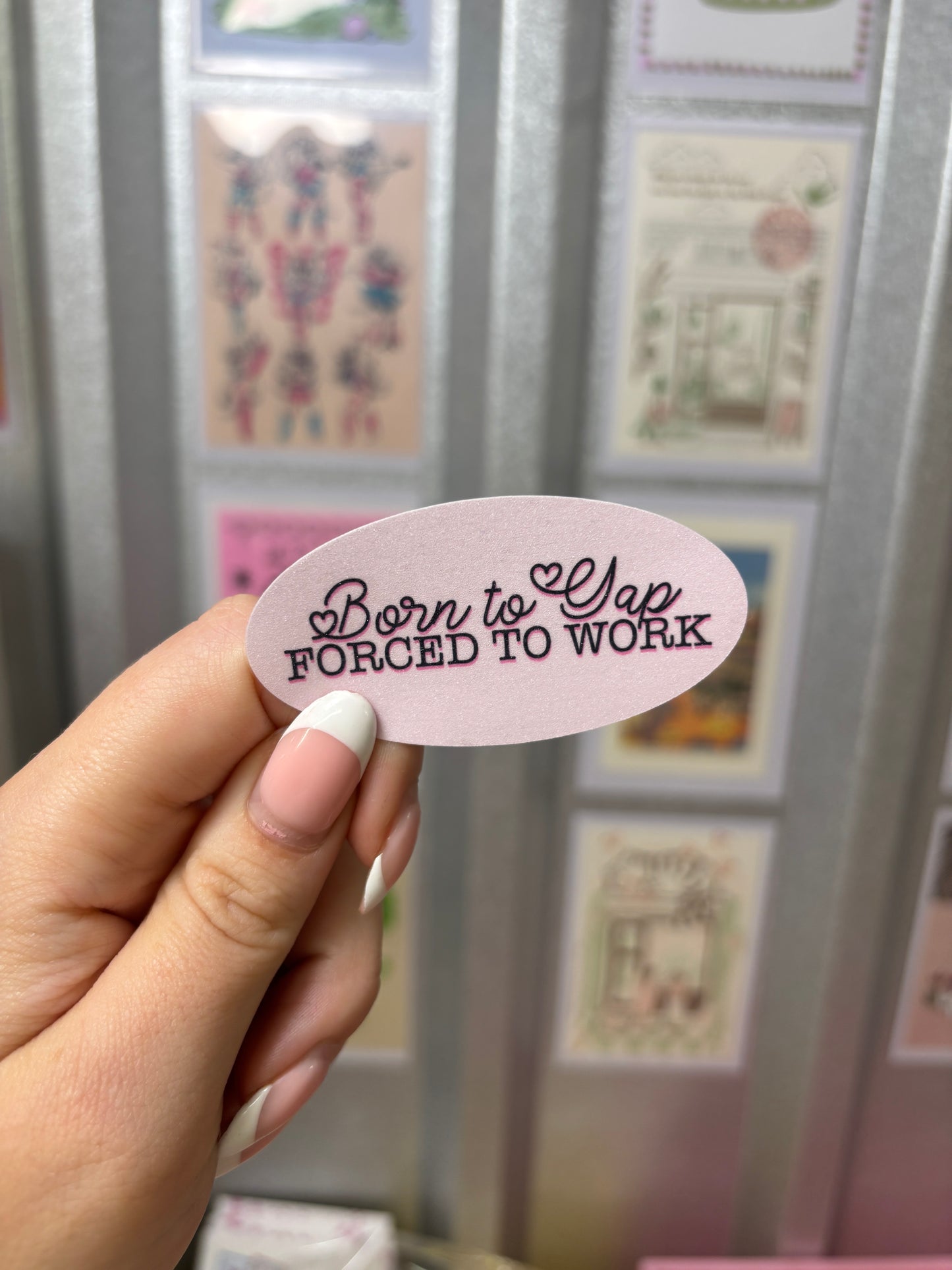 Born to Yap Die Cut Glitter Sticker