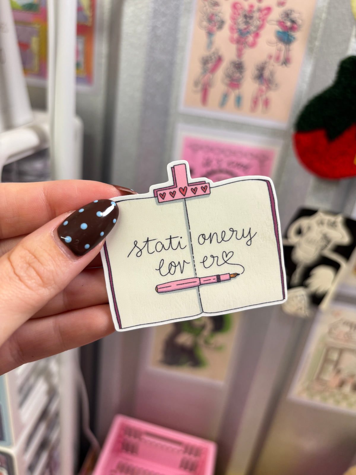 Stationery Lover Die Cut Matte Sticker