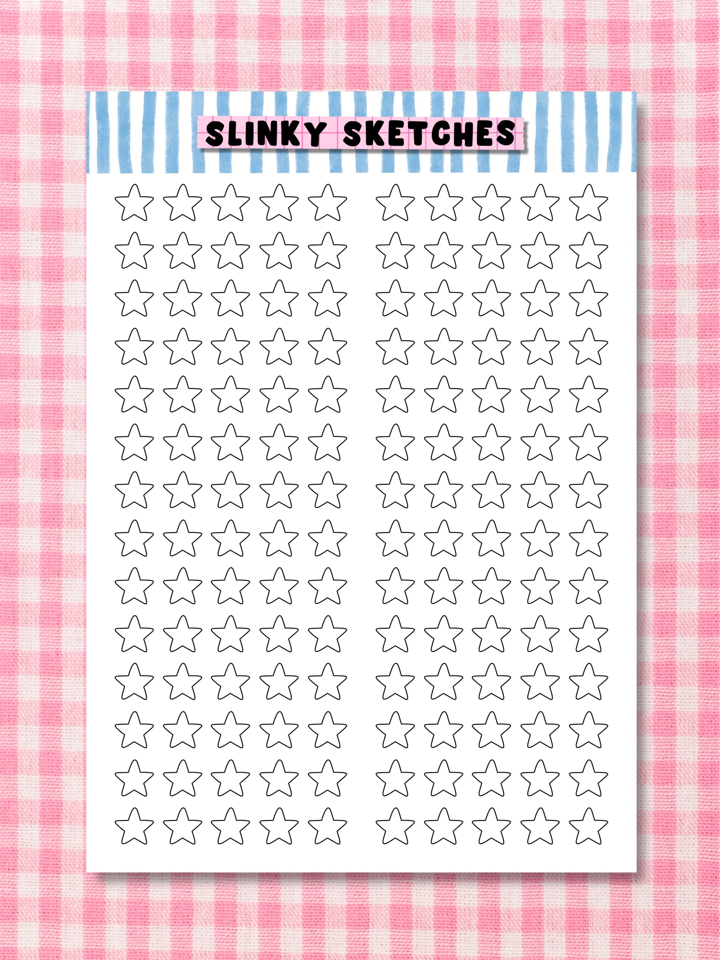 Blank Reviews A6 Sticker Sheet