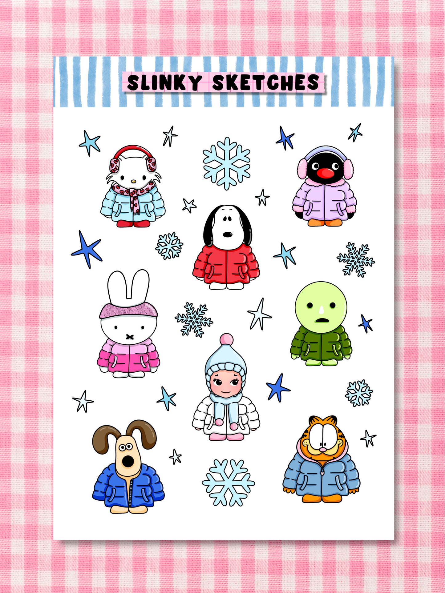 Puffer A6 Sticker Sheet