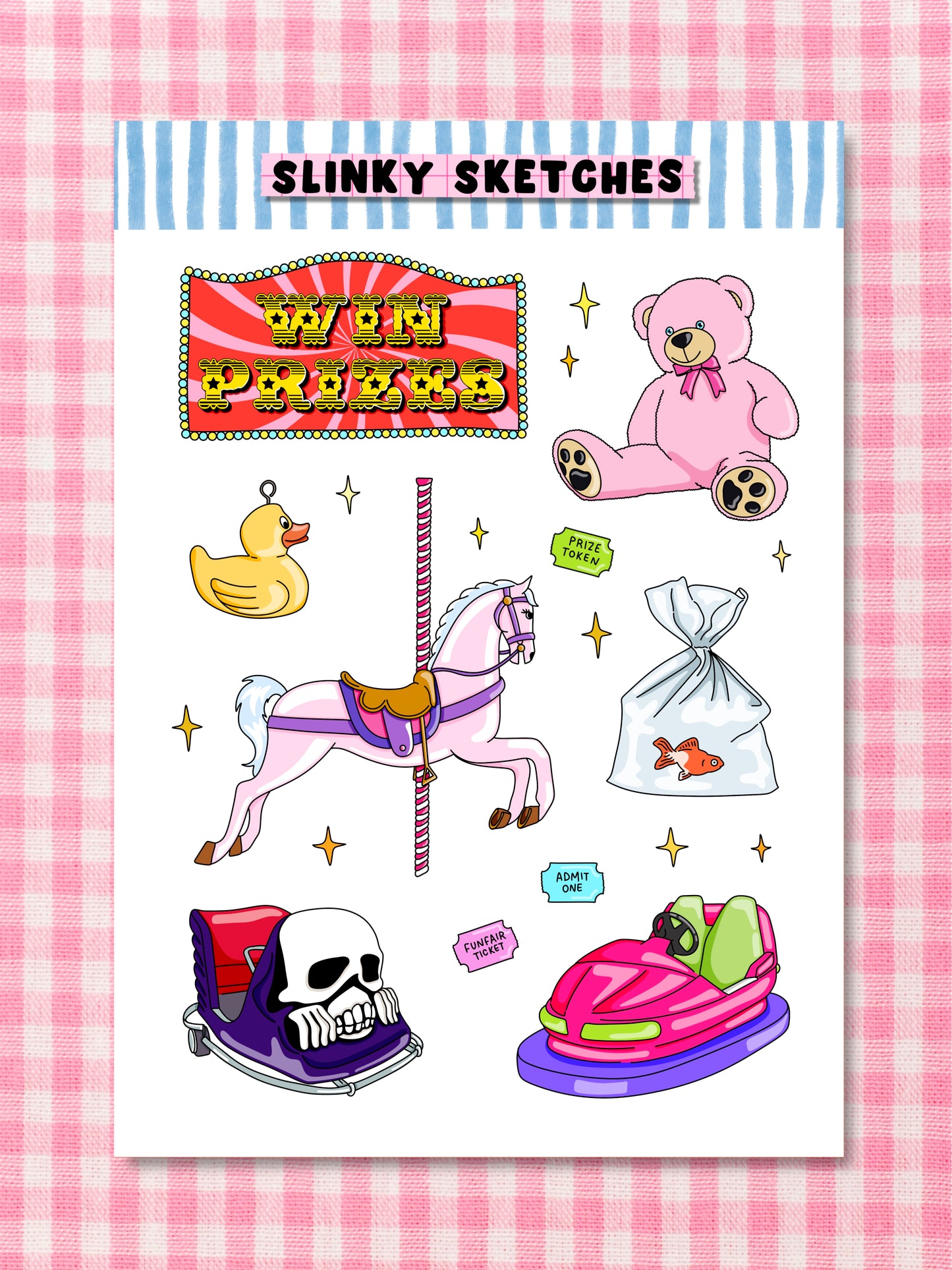 Funfair A6 Sticker Sheet