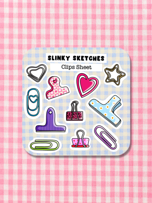 Clips Sticker Sheet