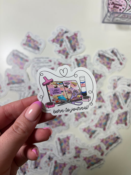 Born to Journal Die Cut Sticker