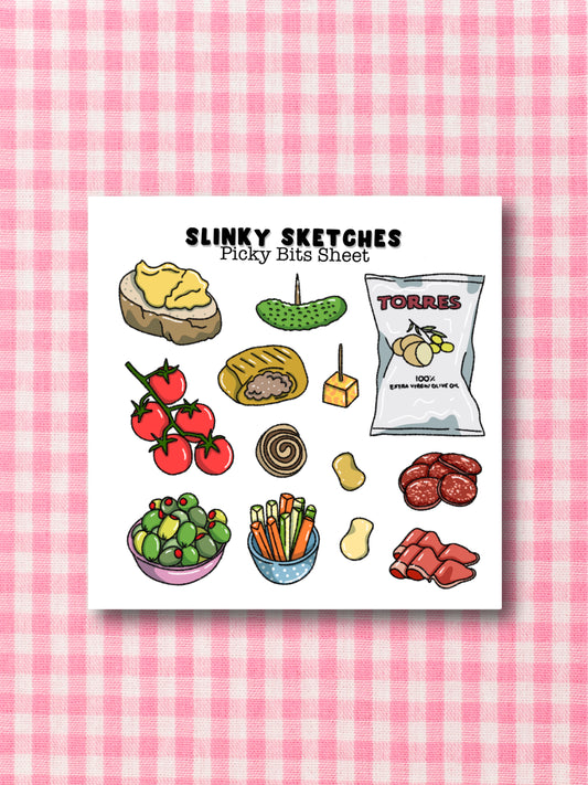 9cmx9cm Picky Bits Sticker Sheet