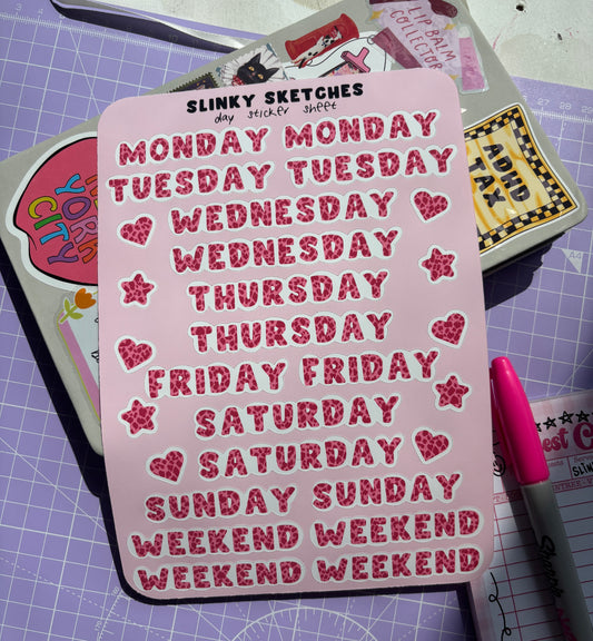 Days A5 Sticker Sheet
