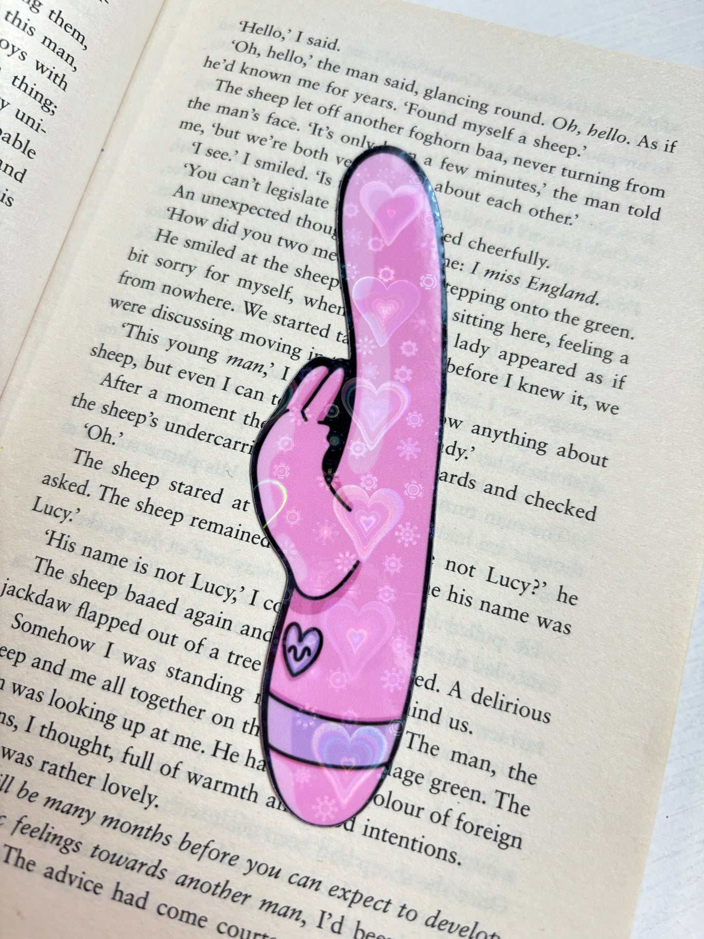 Rabbit Holographic Die Cut Bookmark