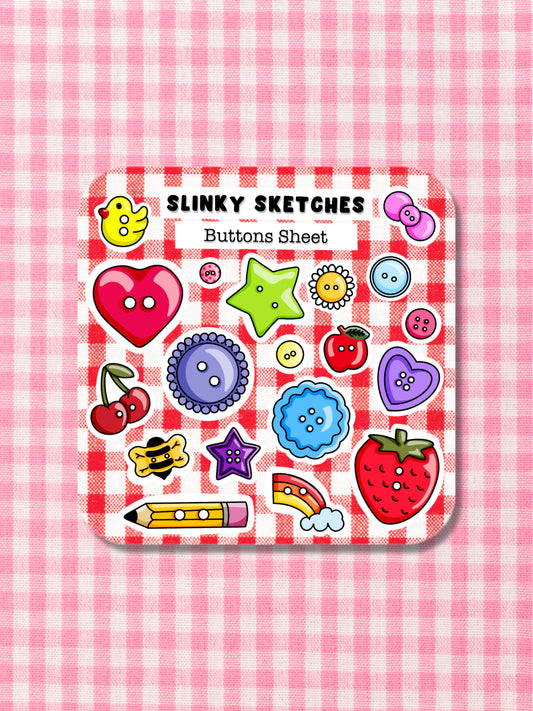 Buttons Sticker Sheet