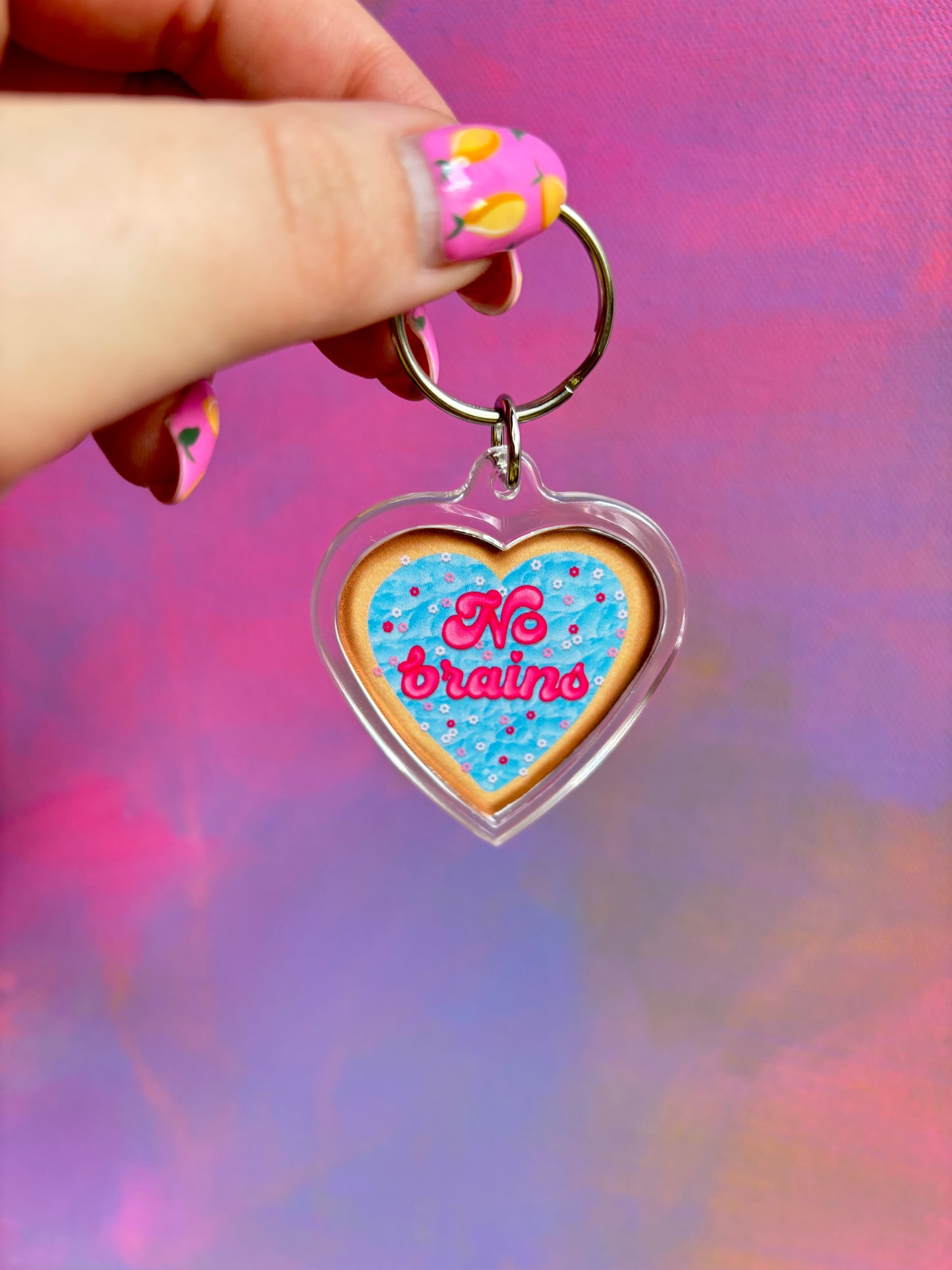 All Ass, No Brains Cookie Keyring