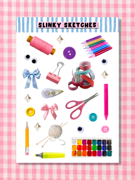 Crafting A6 Sticker Sheet