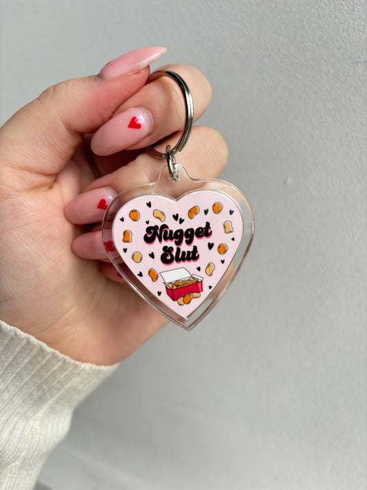 Nugget Slut HEART Keyring