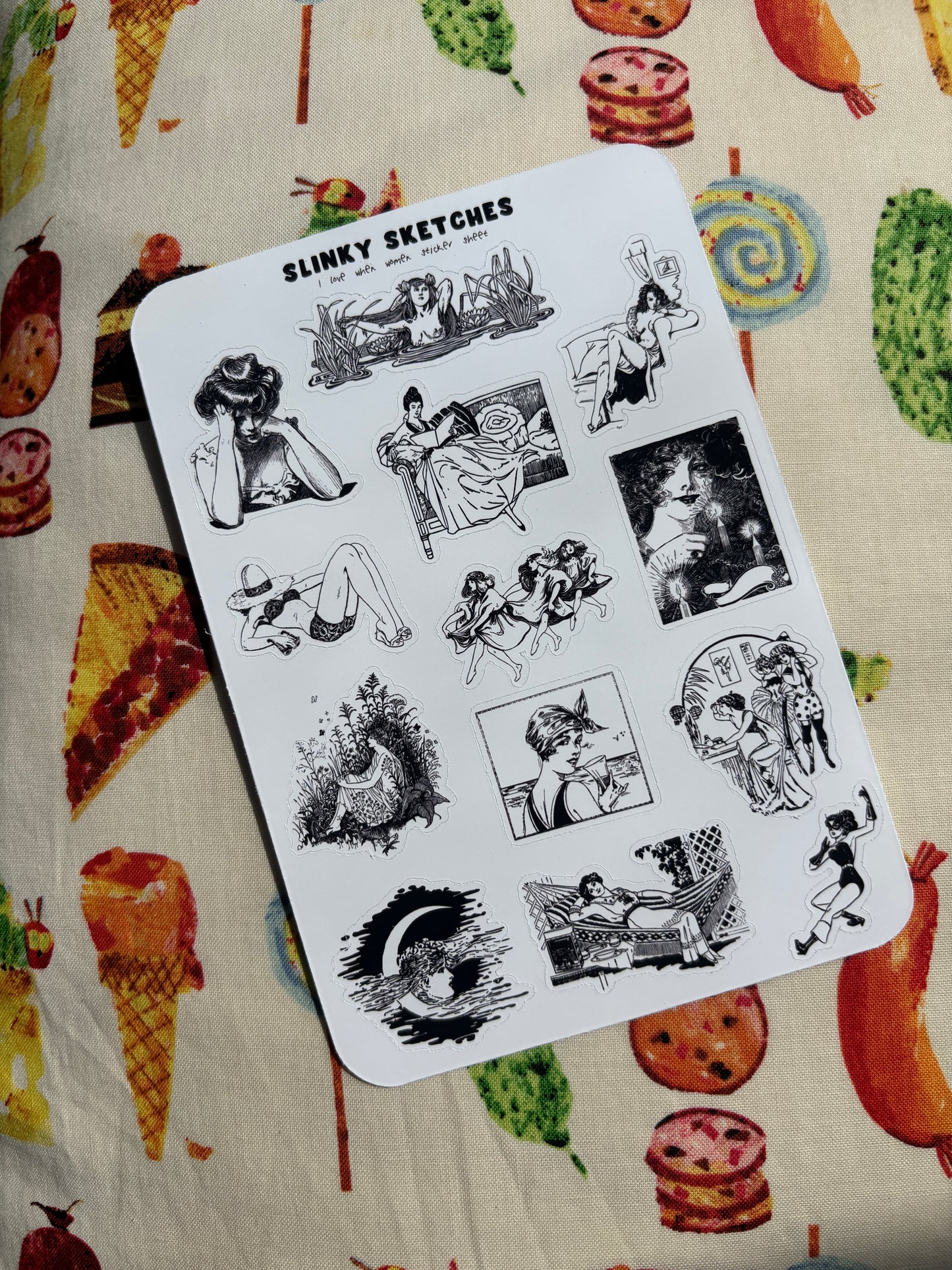 I love when women Sticker Sheet