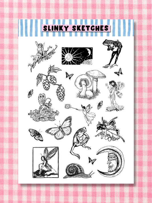 Fairycore A6 Sticker Sheet