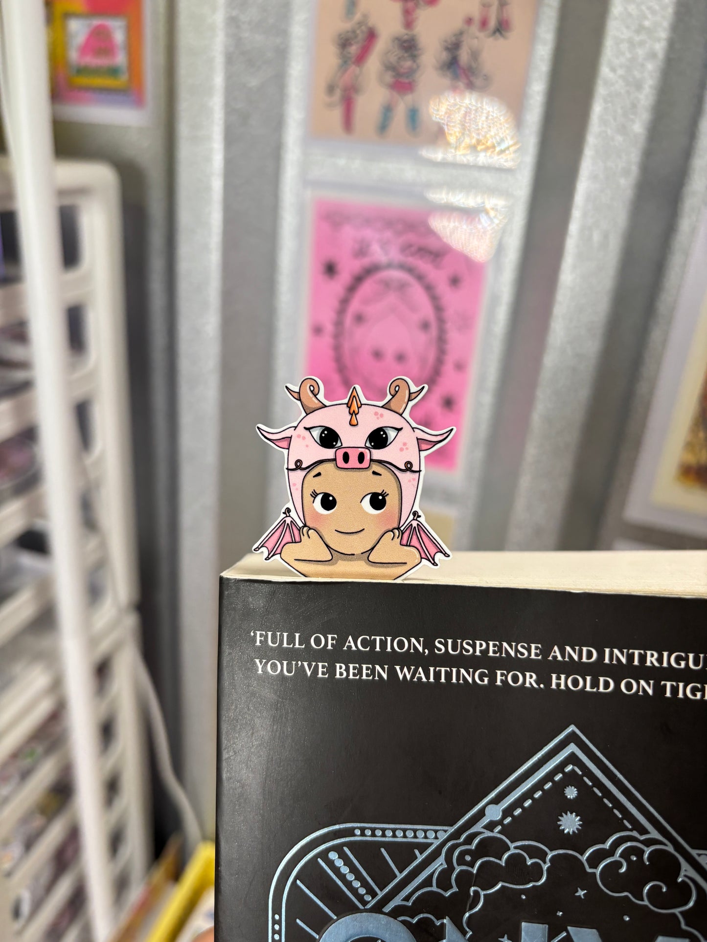 Pink Dragon Boy Bookmark Hipper