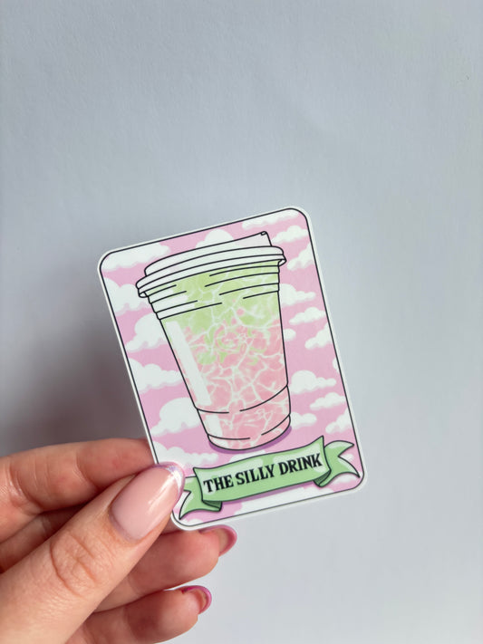 The Silly Drink Tarot Card Sticker