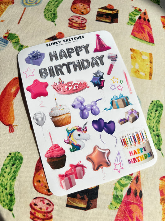 Birthday Sticker Sheet