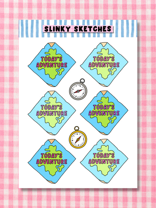 Today’s Adventure A6 Sticker Sheet