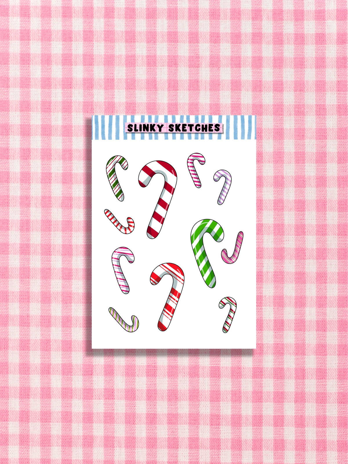 Candy Canes A7 Sticker Sheet