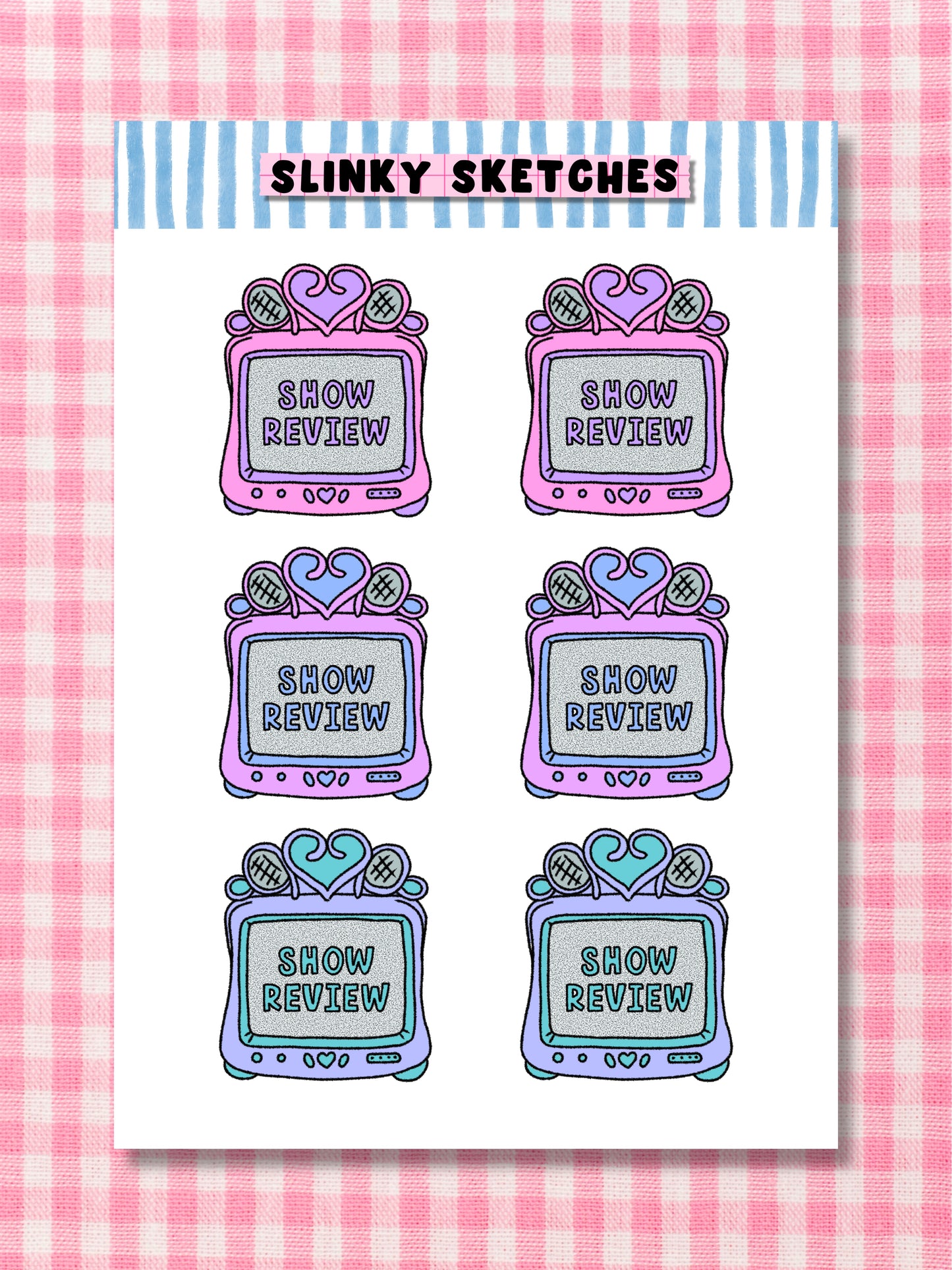 Show Review A6 Sticker Sheet