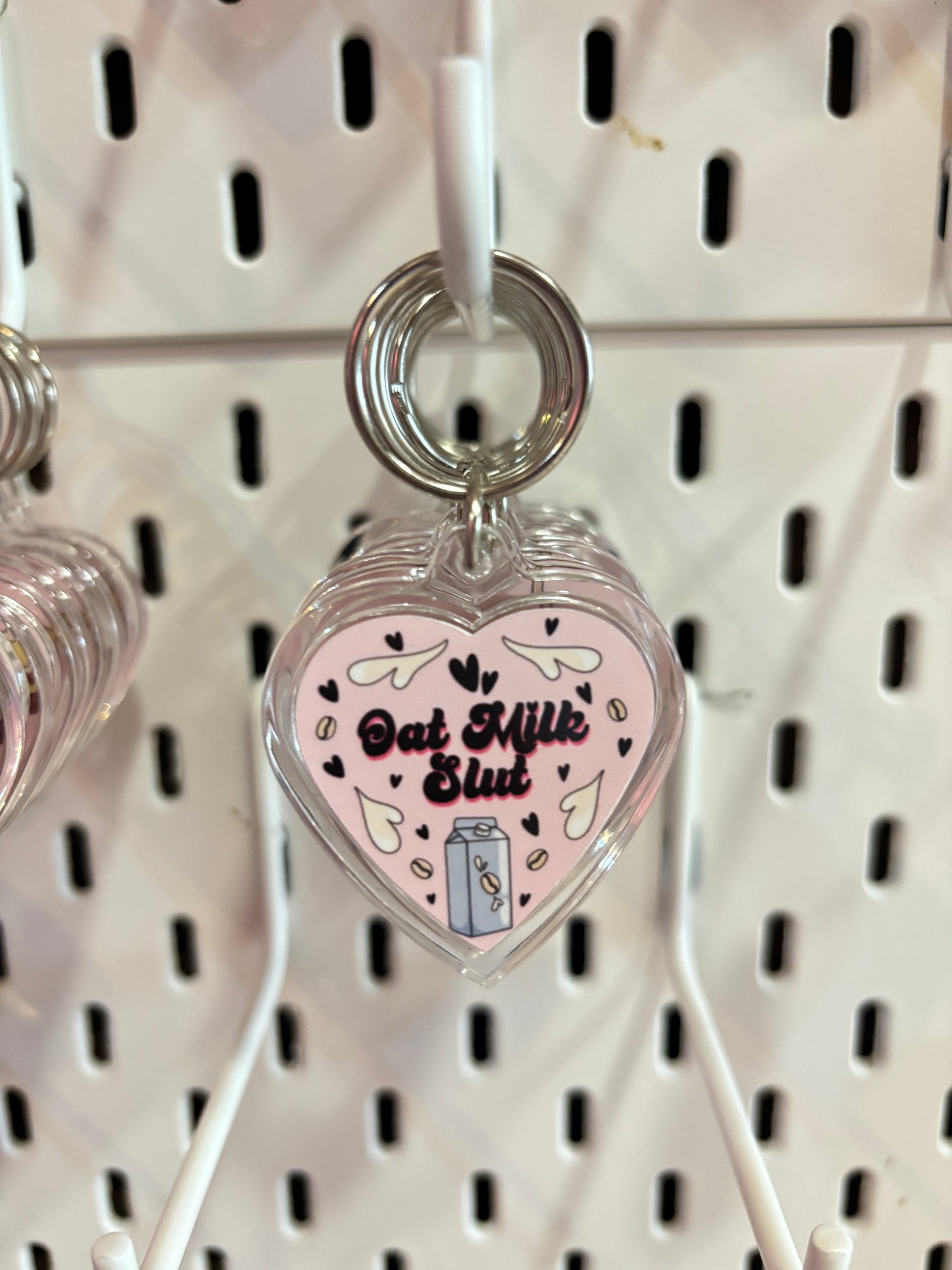 Oat Milk Slut HEART Keyring