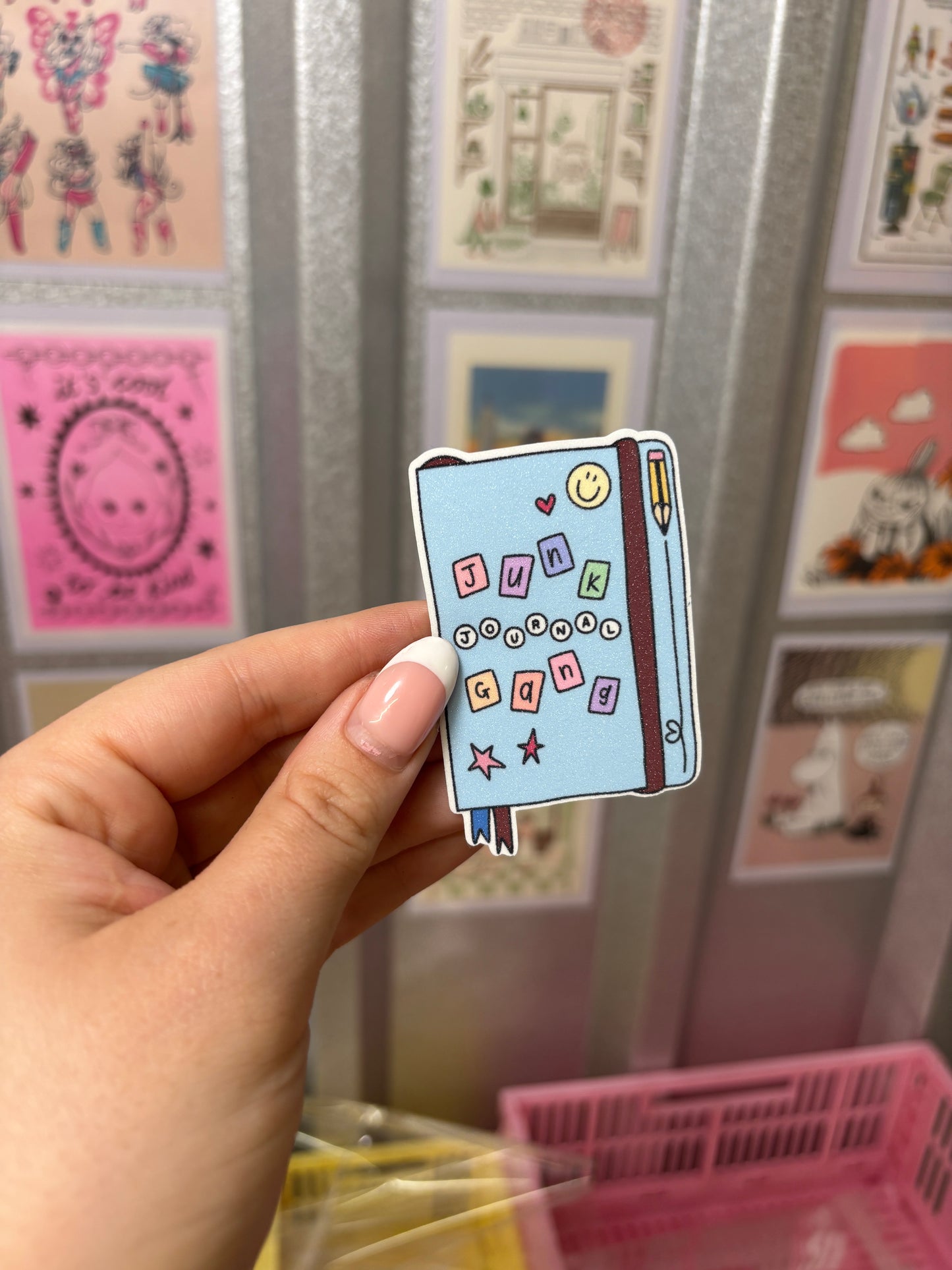 Junk Journal Gang Die Cut Glitter Sticker