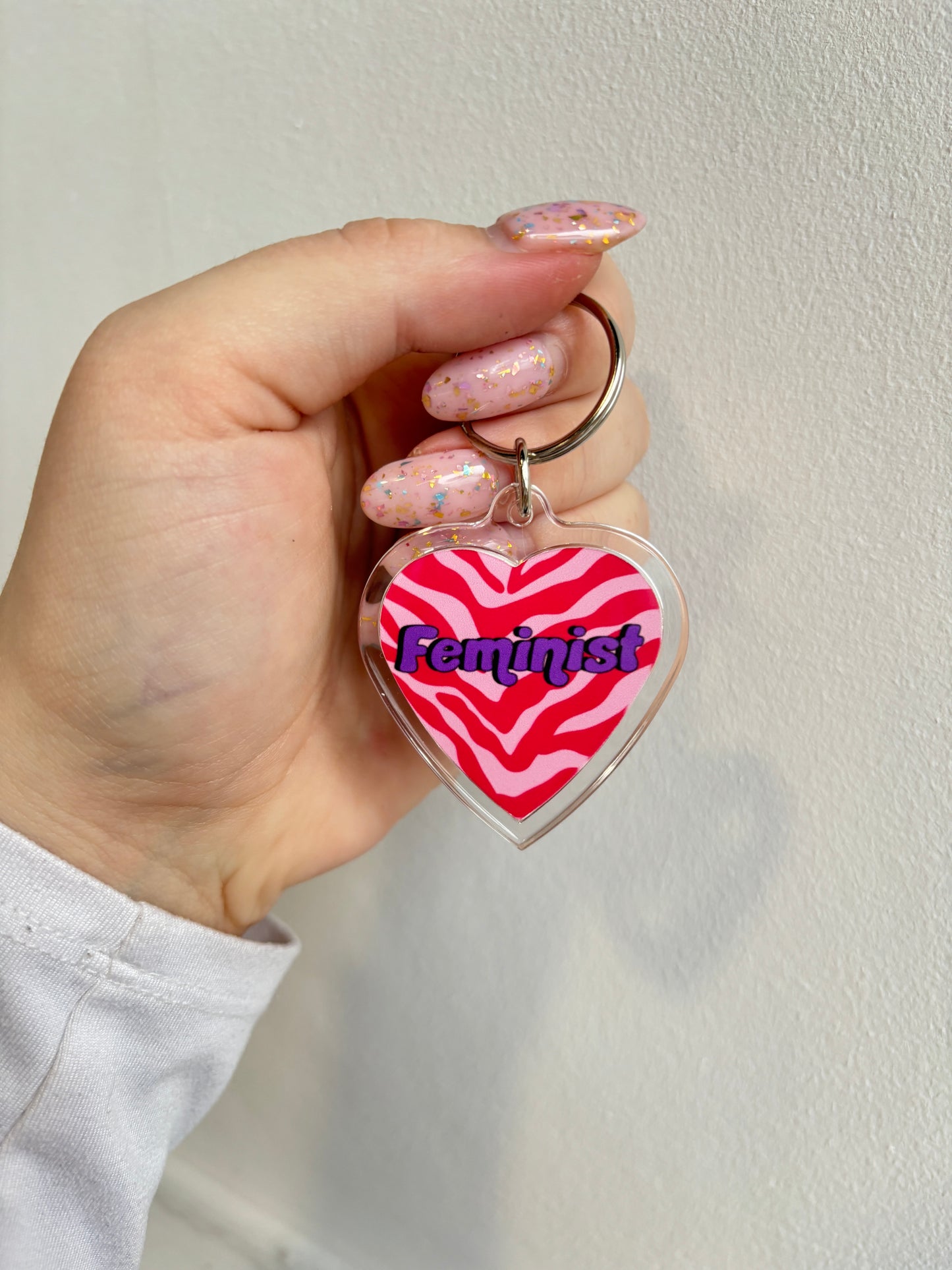 Feminist HEART Keyring