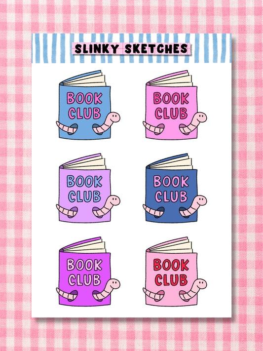 Book Club A6 Sticker Sheet