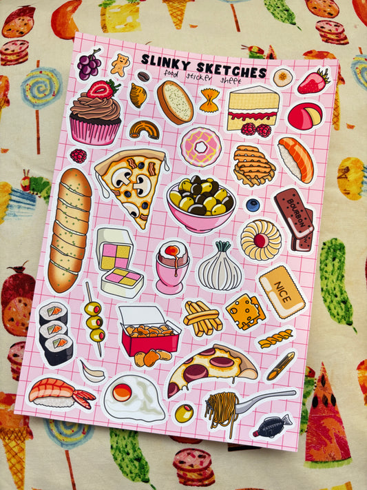 Food A5 Sticker Sheet