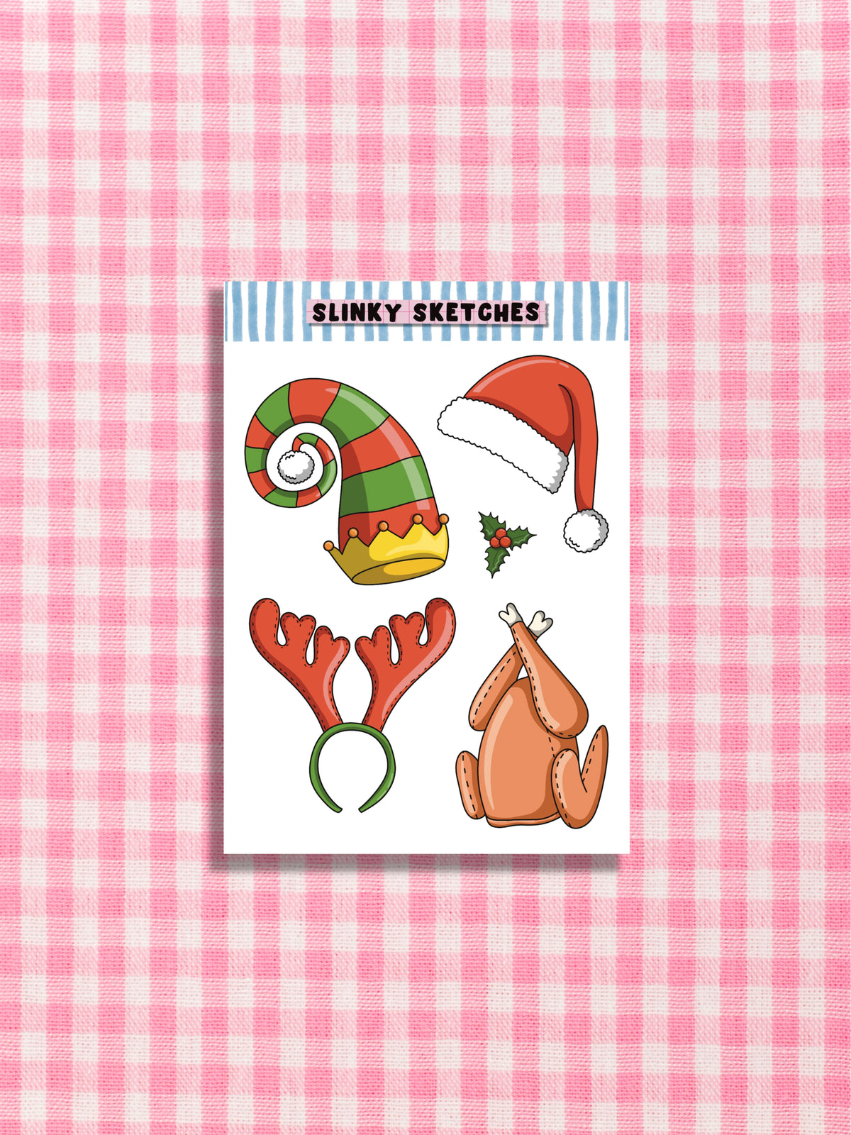 Festive Hats A7 Sticker Sheet
