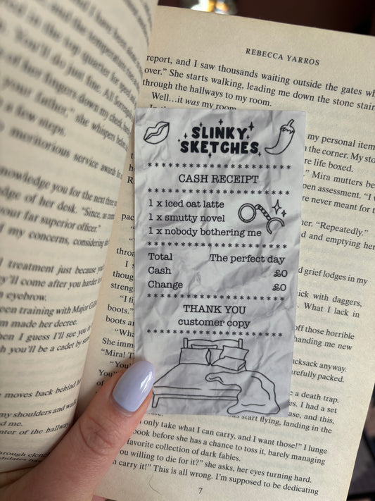 Receipt for Smutty Book Die Cut Bookmark